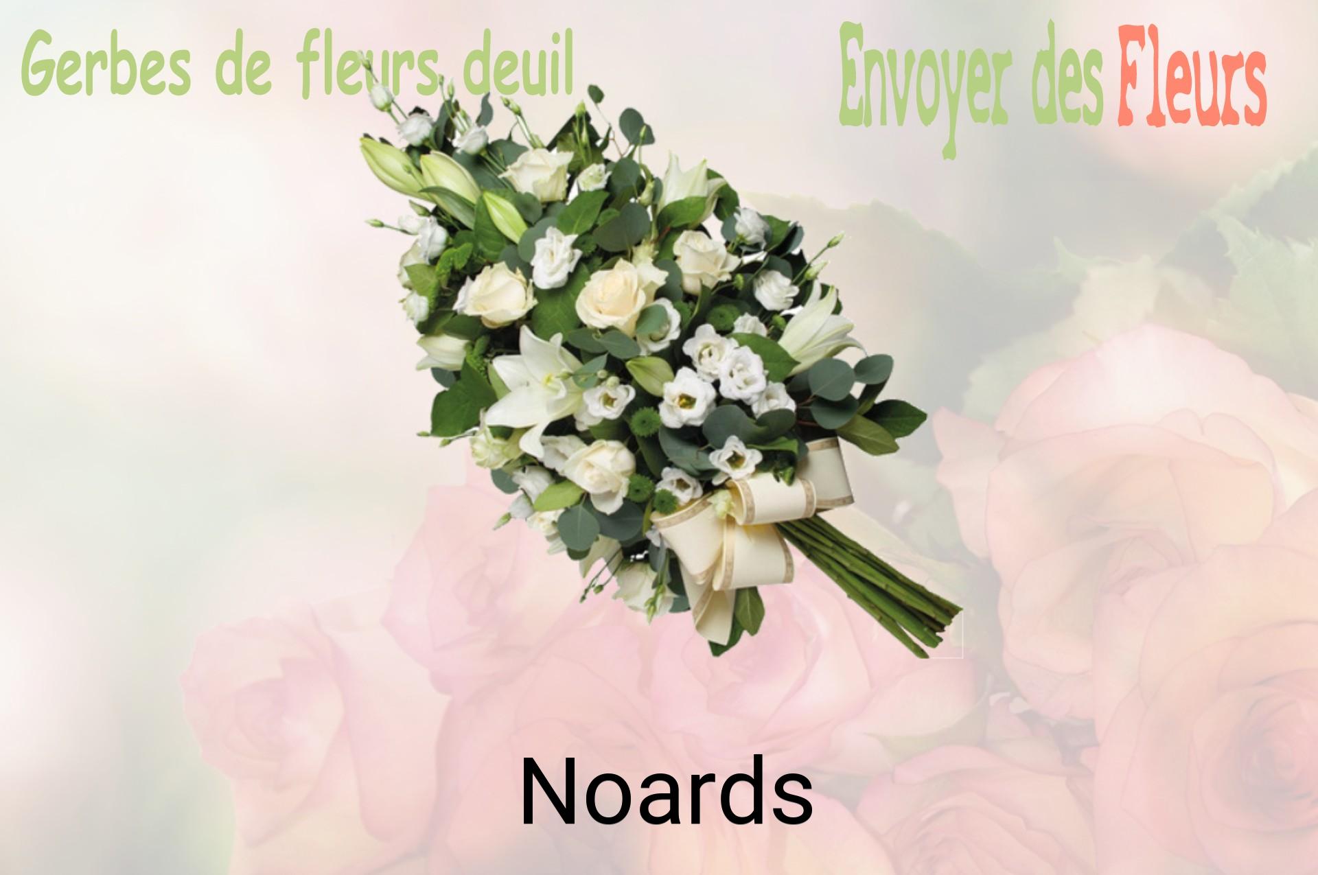 Gerbe de fleurs de deuil livrée à Noards
